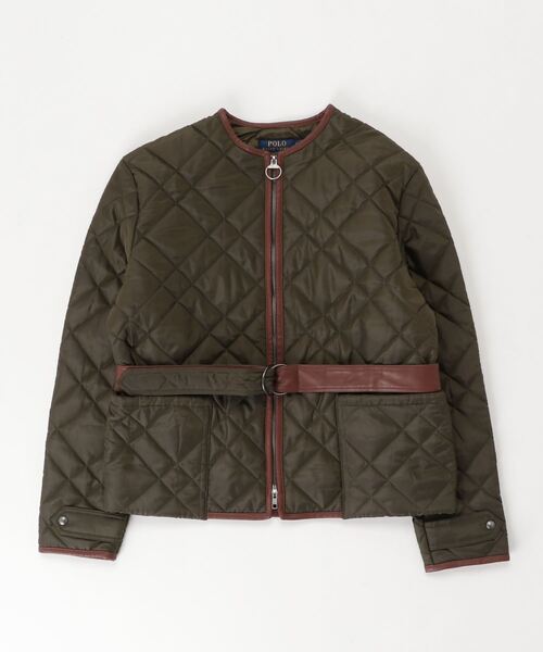 ポロラルフローレンレザーキルトジャケットキルティング羊革