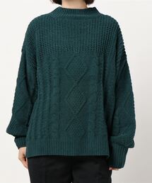 prose verse | 【手洗い可】編地切替えモールヤーンBIGニット(ニット/セーター)