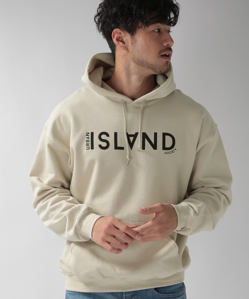 URBAN ISLAND SOCIETY(アーバンアイランドソサエティ)の「【URBAN ISLAND SOCIETY(アーバンアイランドソサエティ)】アイランドパーカー(パーカー・メンズ・スカイブルー/ブラック/アイボリー・MEDIUM/LARGE)」の2枚目の写真