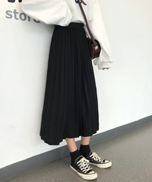 yuue' ( wear ) | ＜2021年春夏新作＞ ウェストストレッチ ロングプリーツスカート(スカート)