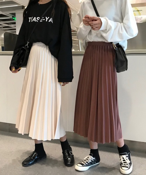 yuue' ( wear )（ユーイ）の「ウェストストレッチ ロングプリーツスカート（スカート・レディース・ブラック/ブラウン/アイボリー・FREE）」の13枚目の写真