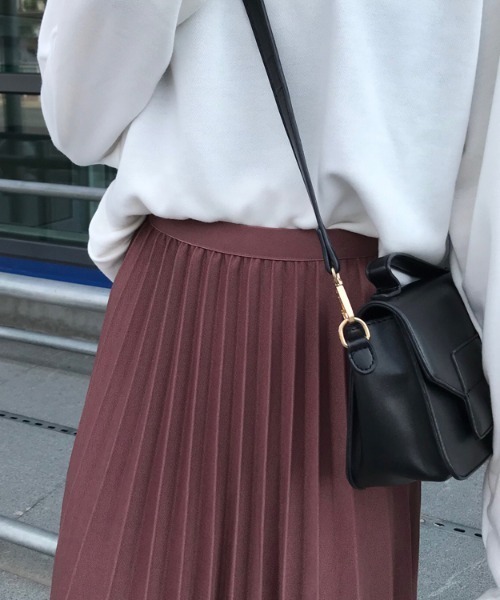 yuue' ( wear )（ユーイ）の「ウェストストレッチ ロングプリーツスカート（スカート・レディース・ブラック/ブラウン/アイボリー・FREE）」の5枚目の写真