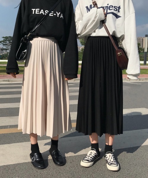 yuue' ( wear )（ユーイ）の「ウェストストレッチ ロングプリーツスカート（スカート・レディース・ブラック/ブラウン/アイボリー・FREE）」の6枚目の写真