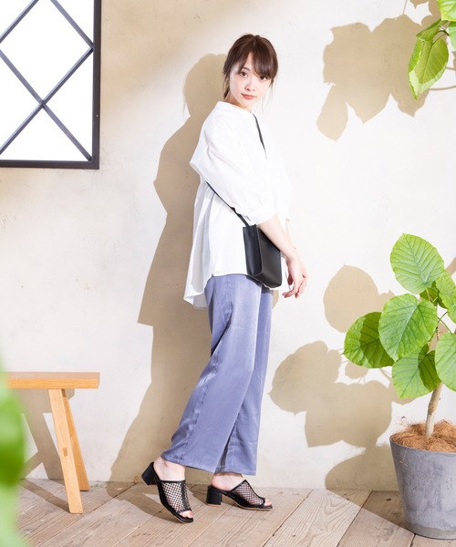 menue（メヌエ）の「スクエアトゥ5cm太ヒールミュールサンダル（サンダル・レディース・ブラック系その他/パイソン/グレイッシュベージュ/ブラック/ベージュ系その他・LL/M/S/L/XXS/3L/XS）」の9枚目の写真