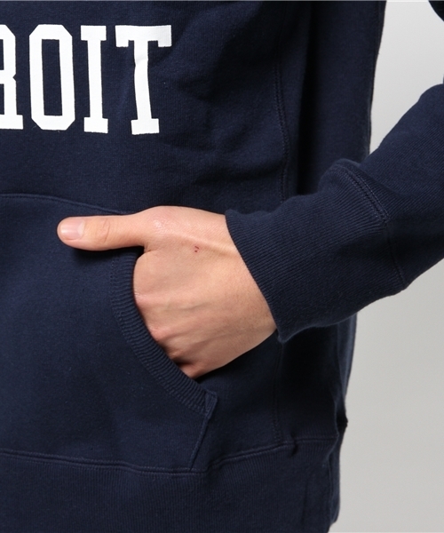 WEGO（ウィゴー）の「WEGO/裏起毛ヘビーウェイトプルパーカー（パーカー・メンズ・杢グレー/ネイビー・MEDIUM/LARGE）」の7枚目の写真