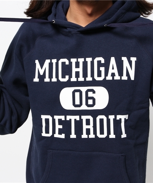 WEGO（ウィゴー）の「WEGO/裏起毛ヘビーウェイトプルパーカー（パーカー・メンズ・杢グレー/ネイビー・MEDIUM/LARGE）」の3枚目の写真