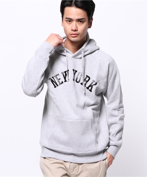 WEGO（ウィゴー）の「WEGO/裏起毛ヘビーウェイトプルパーカー（パーカー・メンズ・杢グレー/ネイビー・MEDIUM/LARGE）」の12枚目の写真