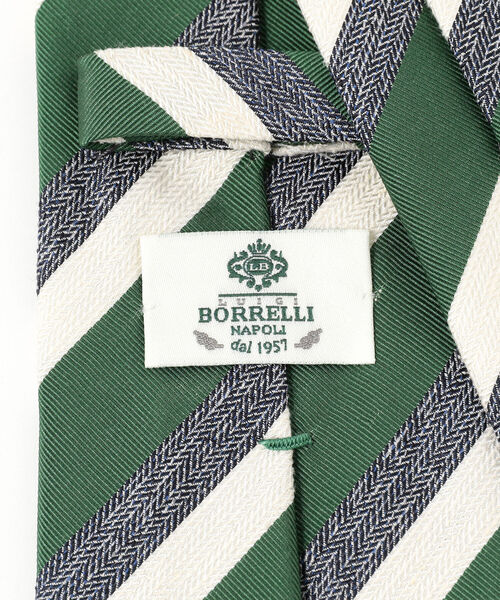 LUIGI BORRELLI（ルイジボレッリ）の「LUIGI BORRELLI / 4ミックス ストライプ ネクタイ（ネクタイ・メンズ・ライトブラウン/グリーン/ブルー系その他3・ONE SIZE）」の8枚目の写真