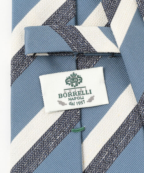 LUIGI BORRELLI（ルイジボレッリ）の「LUIGI BORRELLI / 4ミックス ストライプ ネクタイ（ネクタイ・メンズ・ライトブラウン/グリーン/ブルー系その他3・ONE SIZE）」の11枚目の写真