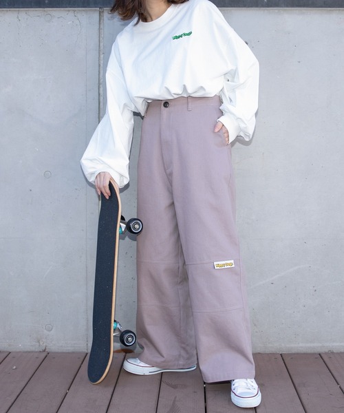 PairPair（ペアペア）の「【minagiコラボ】ピスネーム付きカーゴパンツ(ユニセックス)（カーゴパンツ・メンズ・アイボリー/パープル/カーキ・MEDIUM/LARGE）」の10枚目の写真