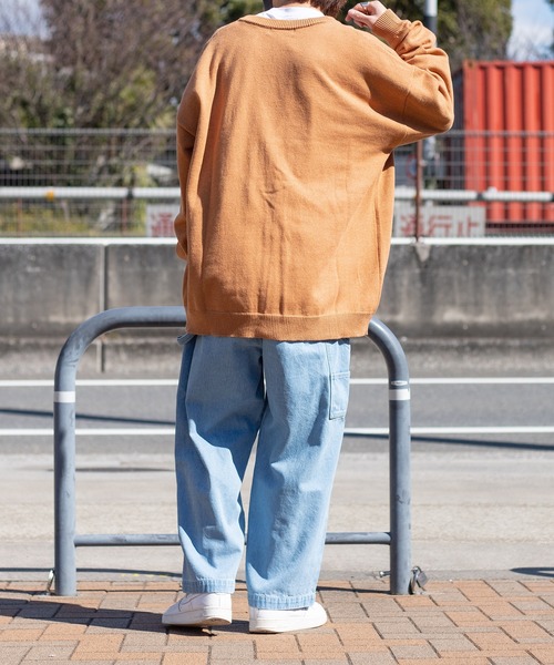 kutir（クティール）の「春色ルーズニットカーディガン（カーディガン/ボレロ・メンズ・ライトブルー/オレンジ/ライトグリーン/サンドベージュ・MEDIUM/LARGE）」の10枚目の写真