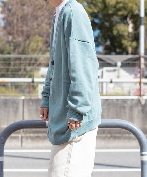 kutir（クティール）の「春色ルーズニットカーディガン（カーディガン/ボレロ・メンズ・ライトブルー/オレンジ/ライトグリーン/サンドベージュ・MEDIUM/LARGE）」の21枚目の写真