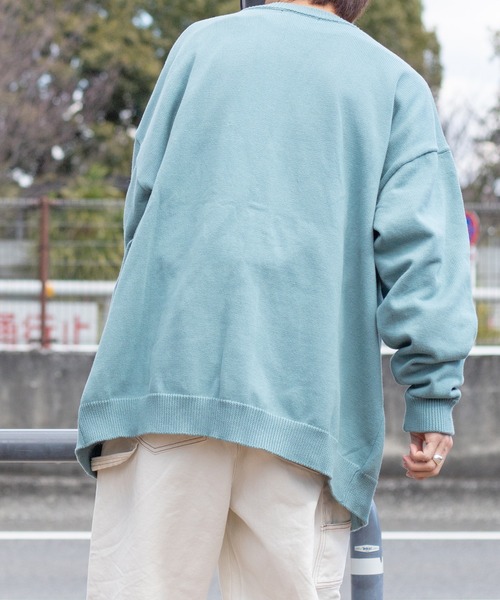 kutir（クティール）の「春色ルーズニットカーディガン（カーディガン/ボレロ・メンズ・ライトブルー/オレンジ/ライトグリーン/サンドベージュ・MEDIUM/LARGE）」の17枚目の写真