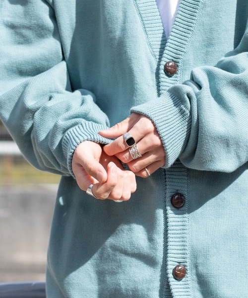 kutir（クティール）の「春色ルーズニットカーディガン（カーディガン/ボレロ・メンズ・ライトブルー/オレンジ/ライトグリーン/サンドベージュ・MEDIUM/LARGE）」の8枚目の写真