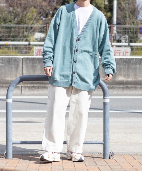 kutir（クティール）の「春色ルーズニットカーディガン（カーディガン/ボレロ・メンズ・ライトブルー/オレンジ/ライトグリーン/サンドベージュ・MEDIUM/LARGE）」の7枚目の写真