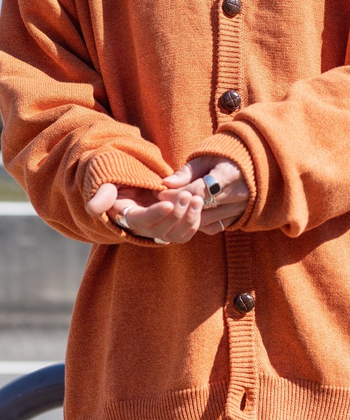 kutir（クティール）の「春色ルーズニットカーディガン（カーディガン/ボレロ・メンズ・ライトブルー/オレンジ/ライトグリーン/サンドベージュ・MEDIUM/LARGE）」の9枚目の写真