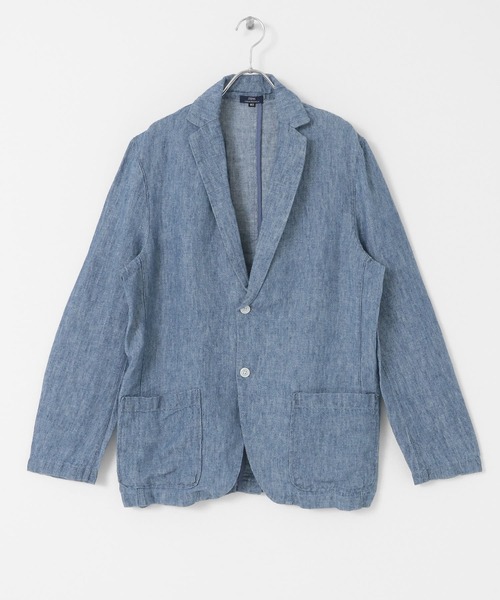 ITEMS URBANRESEARCH（アイテムズ アーバンリサーチ）の「麻綿デニムジャケット（その他アウター・メンズ・ライトインディゴブルー/インディゴブルー・38/40）」の3枚目の写真