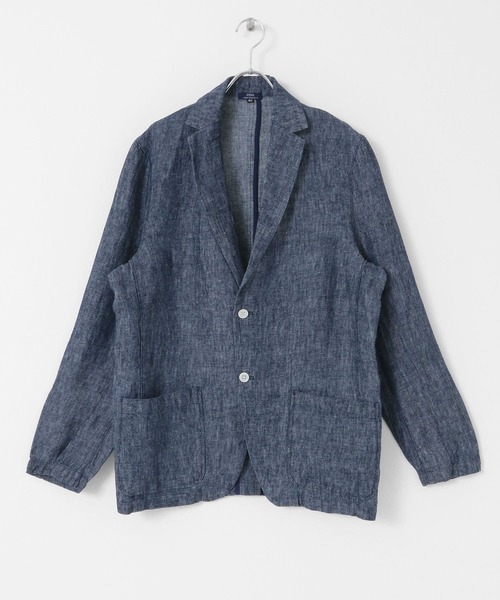 ITEMS URBANRESEARCH（アイテムズ アーバンリサーチ）の「麻綿デニムジャケット（その他アウター・メンズ・ライトインディゴブルー/インディゴブルー・38/40）」の4枚目の写真