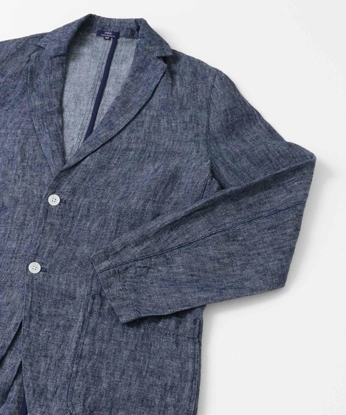 ITEMS URBANRESEARCH（アイテムズ アーバンリサーチ）の「麻綿デニムジャケット（その他アウター・メンズ・ライトインディゴブルー/インディゴブルー・38/40）」の5枚目の写真