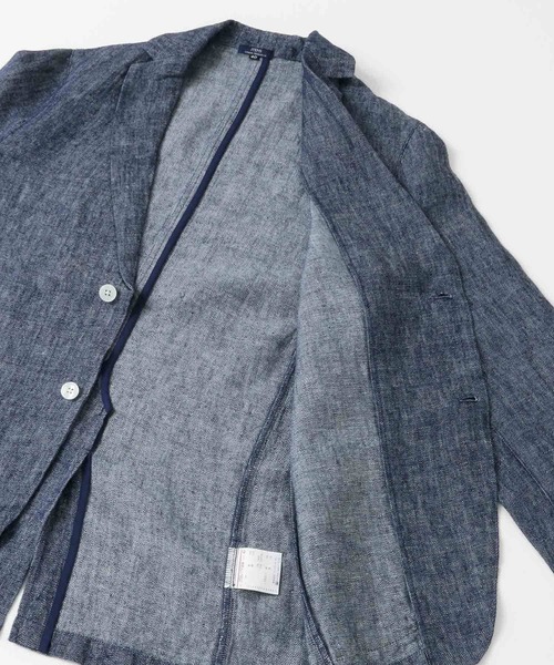 ITEMS URBANRESEARCH（アイテムズ アーバンリサーチ）の「麻綿デニムジャケット（その他アウター・メンズ・ライトインディゴブルー/インディゴブルー・38/40）」の6枚目の写真