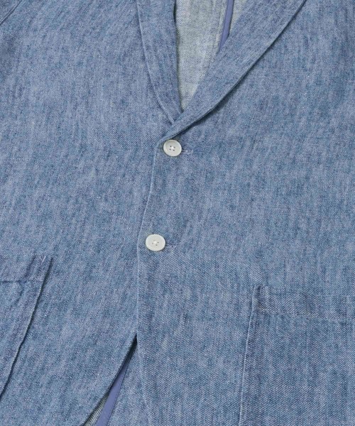 ITEMS URBANRESEARCH（アイテムズ アーバンリサーチ）の「麻綿デニムジャケット（その他アウター・メンズ・ライトインディゴブルー/インディゴブルー・38/40）」の10枚目の写真
