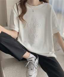 JUNOAH | エンボス加工ロゴTシャツ(Tシャツ/カットソー)