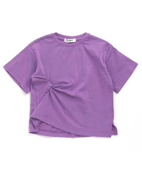 Otonato(オトナト)の「ツイストTシャツ(Tシャツ/カットソー・キッズ・アイボリー/ライム/パープル・120/100/140/110/130/90)」の3枚目の写真