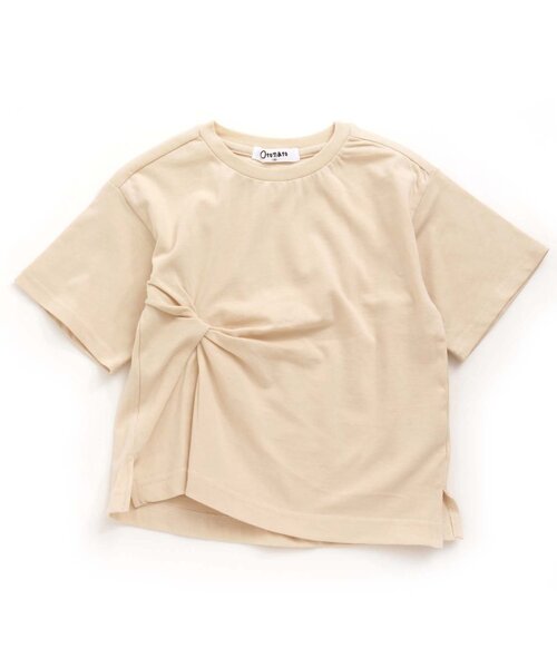 Otonato(オトナト)の「ツイストTシャツ(Tシャツ/カットソー・キッズ・アイボリー/ライム/パープル・120/100/140/110/130/90)」の2枚目の写真