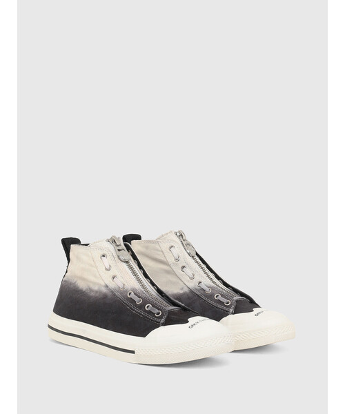 DIESEL(ディーゼル)の「メンズ デグラデ ロゴデニム スニーカー(スニーカー・メンズ・ブラック/ネイビー・40/43/44/41/42)」の1枚目の写真