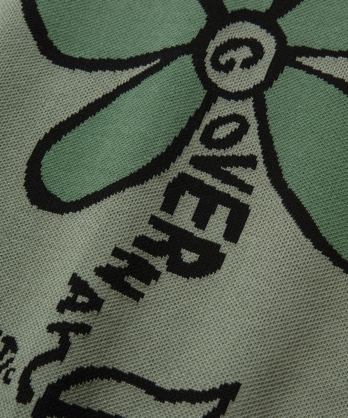 COVERNAT（カバーナット）の「【COVERNAT】BIG FLOWER LOGO KNIT / カバーナット ビッグ フラワー ロゴ ニット（ニット/セーター・メンズ・ブラック/オリーブ/アイボリー/ダークブルー・SMALL/MEDIUM/LARGE/X-LARGE）」の12枚目の写真