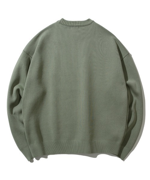 COVERNAT（カバーナット）の「【COVERNAT】BIG FLOWER LOGO KNIT / カバーナット ビッグ フラワー ロゴ ニット（ニット/セーター・メンズ・ブラック/オリーブ/アイボリー/ダークブルー・SMALL/MEDIUM/LARGE/X-LARGE）」の15枚目の写真