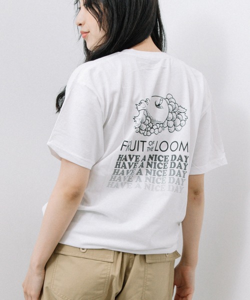 FRUIT OF THE LOOM(フルーツオブザルーム)の「プリントTee / Tシャツ / 半袖 / バック / ロゴ / プリント / ワンポイント / カジュアル / ユニセックス(Tシャツ/カットソー・メンズ・A/C/E/G/I/K/M/O/Q/S/B/D/F/H/J/L/N/P/R/T・M/L/XL/S)」の7枚目の写真