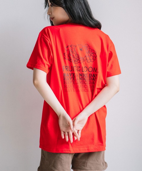 FRUIT OF THE LOOM(フルーツオブザルーム)の「プリントTee / Tシャツ / 半袖 / バック / ロゴ / プリント / ワンポイント / カジュアル / ユニセックス(Tシャツ/カットソー・メンズ・A/C/E/G/I/K/M/O/Q/S/B/D/F/H/J/L/N/P/R/T・M/L/XL/S)」の1枚目の写真