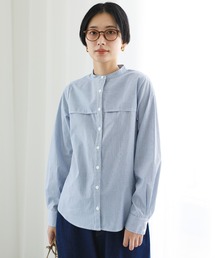 koe（コエ）の「前ヨーク付バンドカラーシャツ＊（シャツ/ブラウス