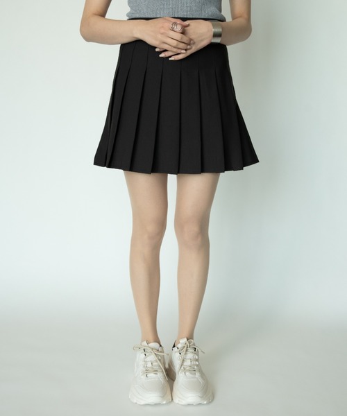 yuue' ( wear )（ユーイ）の「シンプルプリーツミニスカート（スカート・レディース・ブラック/グレー/ピンク/ホワイト・MEDIUM/LARGE/SMALL）」の9枚目の写真