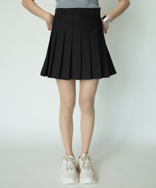 yuue' ( wear )（ユーイ）の「シンプルプリーツミニスカート（スカート・レディース・ブラック/グレー/ピンク/ホワイト・MEDIUM/LARGE/SMALL）」の10枚目の写真