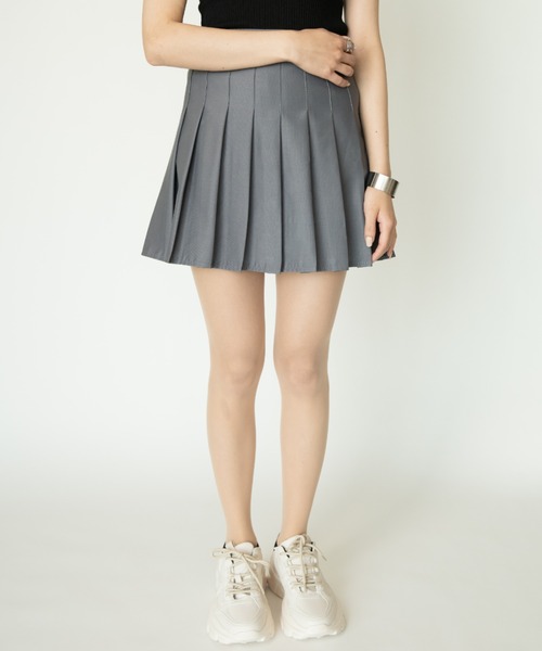 yuue' ( wear )（ユーイ）の「シンプルプリーツミニスカート（スカート・レディース・ブラック/グレー/ピンク/ホワイト・MEDIUM/LARGE/SMALL）」の14枚目の写真