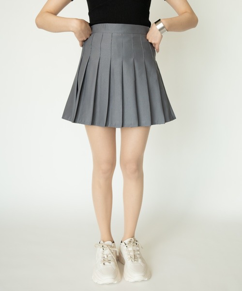 yuue' ( wear )（ユーイ）の「シンプルプリーツミニスカート（スカート・レディース・ブラック/グレー/ピンク/ホワイト・MEDIUM/LARGE/SMALL）」の15枚目の写真