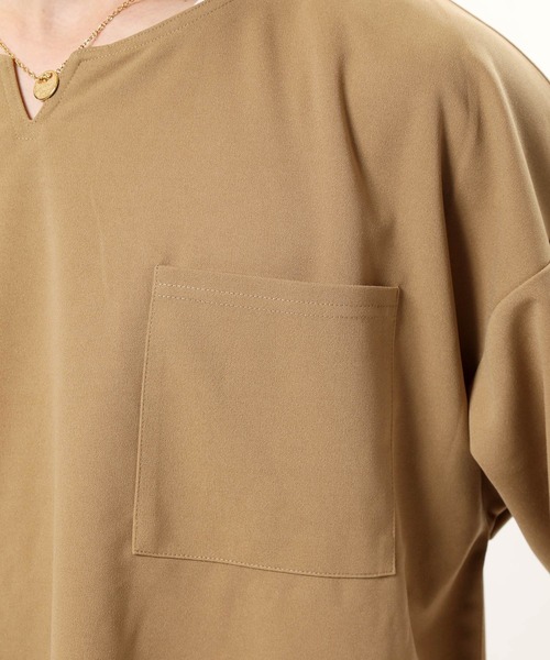 TopIsm（トップイズム）の「アンサンブル 半袖キーネック梨地ワイドカットソー&ロングタンクトップ（アンサンブル・メンズ・ホワイト/グレー系その他/ブラウン/ベージュ/ブラック・M/L）」の22枚目の写真