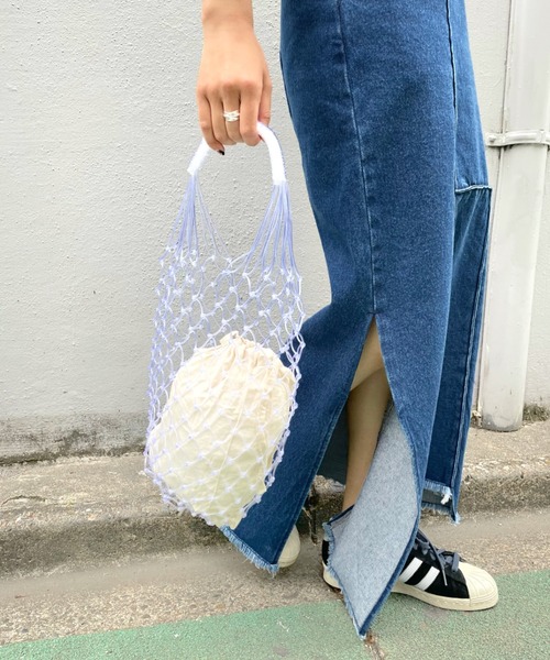 WHO'S WHO gallery(フーズフーギャラリー)の「あみあみBAG(ハンドバッグ・レディース・オレンジ/ブルー/クリア・FREE)」の17枚目の写真