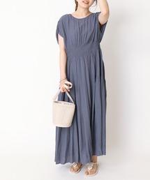 ウエストシャーリングティアードワンピース◆