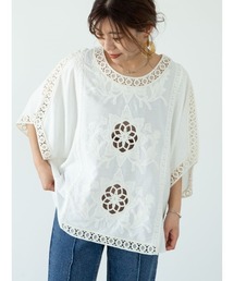 ・furry rate 刺繍×レースブラウス＊