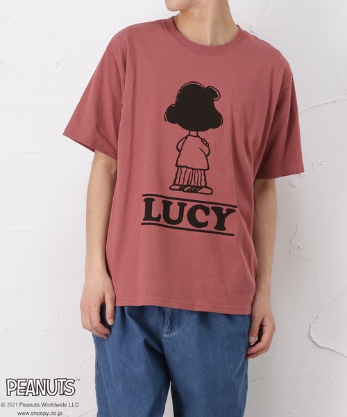 PEANUTS（ピーナッツ）の「PEANUTS DISCUS コラボTシャツ（Tシャツ/カットソー・メンズ・ベージュ/ピンク/グレー/ブルー/グリーン・M/XL/L）」の5枚目の写真