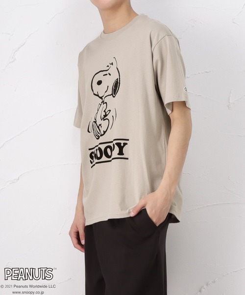 PEANUTS（ピーナッツ）の「PEANUTS DISCUS コラボTシャツ（Tシャツ/カットソー・メンズ・ベージュ/ピンク/グレー/ブルー/グリーン・M/XL/L）」の10枚目の写真