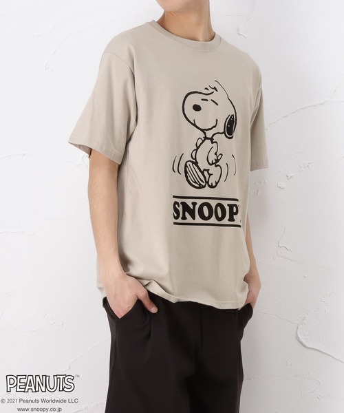 PEANUTS（ピーナッツ）の「PEANUTS DISCUS コラボTシャツ（Tシャツ/カットソー・メンズ・ベージュ/ピンク/グレー/ブルー/グリーン・M/XL/L）」の11枚目の写真