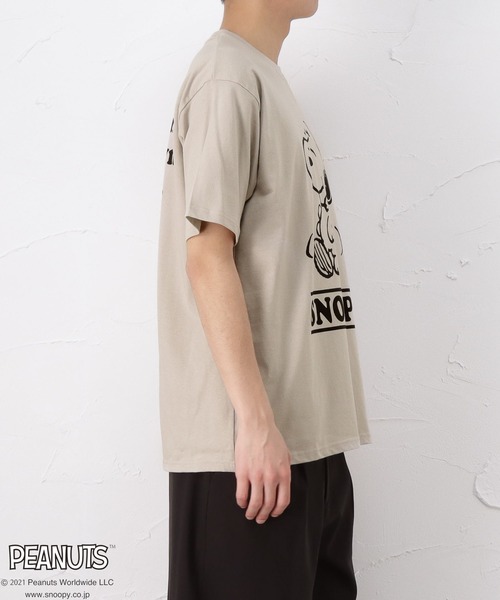 PEANUTS（ピーナッツ）の「PEANUTS DISCUS コラボTシャツ（Tシャツ/カットソー・メンズ・ベージュ/ピンク/グレー/ブルー/グリーン・M/XL/L）」の13枚目の写真