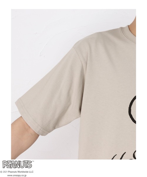 PEANUTS（ピーナッツ）の「PEANUTS DISCUS コラボTシャツ（Tシャツ/カットソー・メンズ・ベージュ/ピンク/グレー/ブルー/グリーン・M/XL/L）」の16枚目の写真