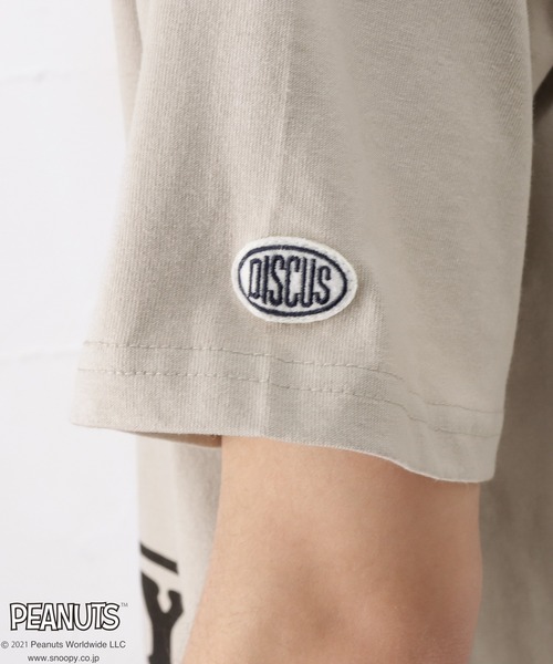 PEANUTS（ピーナッツ）の「PEANUTS DISCUS コラボTシャツ（Tシャツ/カットソー・メンズ・ベージュ/ピンク/グレー/ブルー/グリーン・M/XL/L）」の20枚目の写真