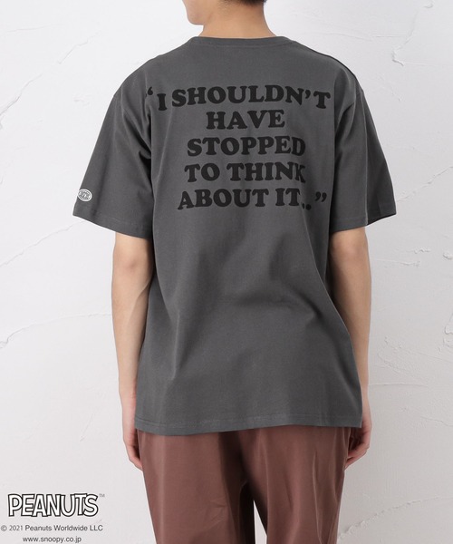 PEANUTS（ピーナッツ）の「PEANUTS DISCUS コラボTシャツ（Tシャツ/カットソー・メンズ・ベージュ/ピンク/グレー/ブルー/グリーン・M/XL/L）」の21枚目の写真