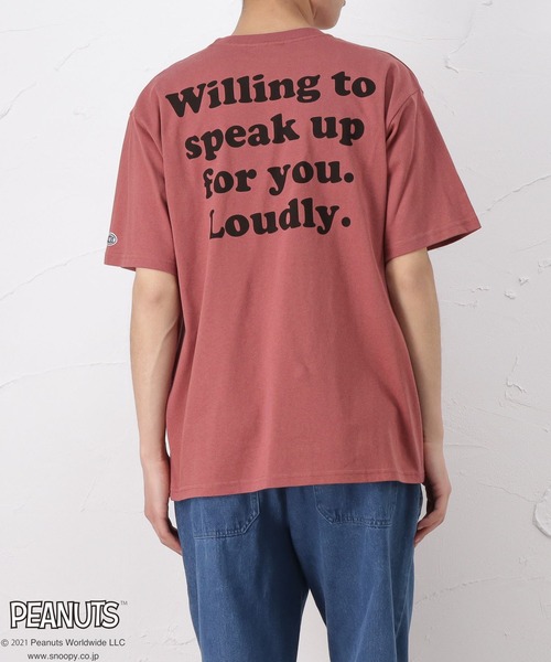 PEANUTS（ピーナッツ）の「PEANUTS DISCUS コラボTシャツ（Tシャツ/カットソー・メンズ・ベージュ/ピンク/グレー/ブルー/グリーン・M/XL/L）」の22枚目の写真